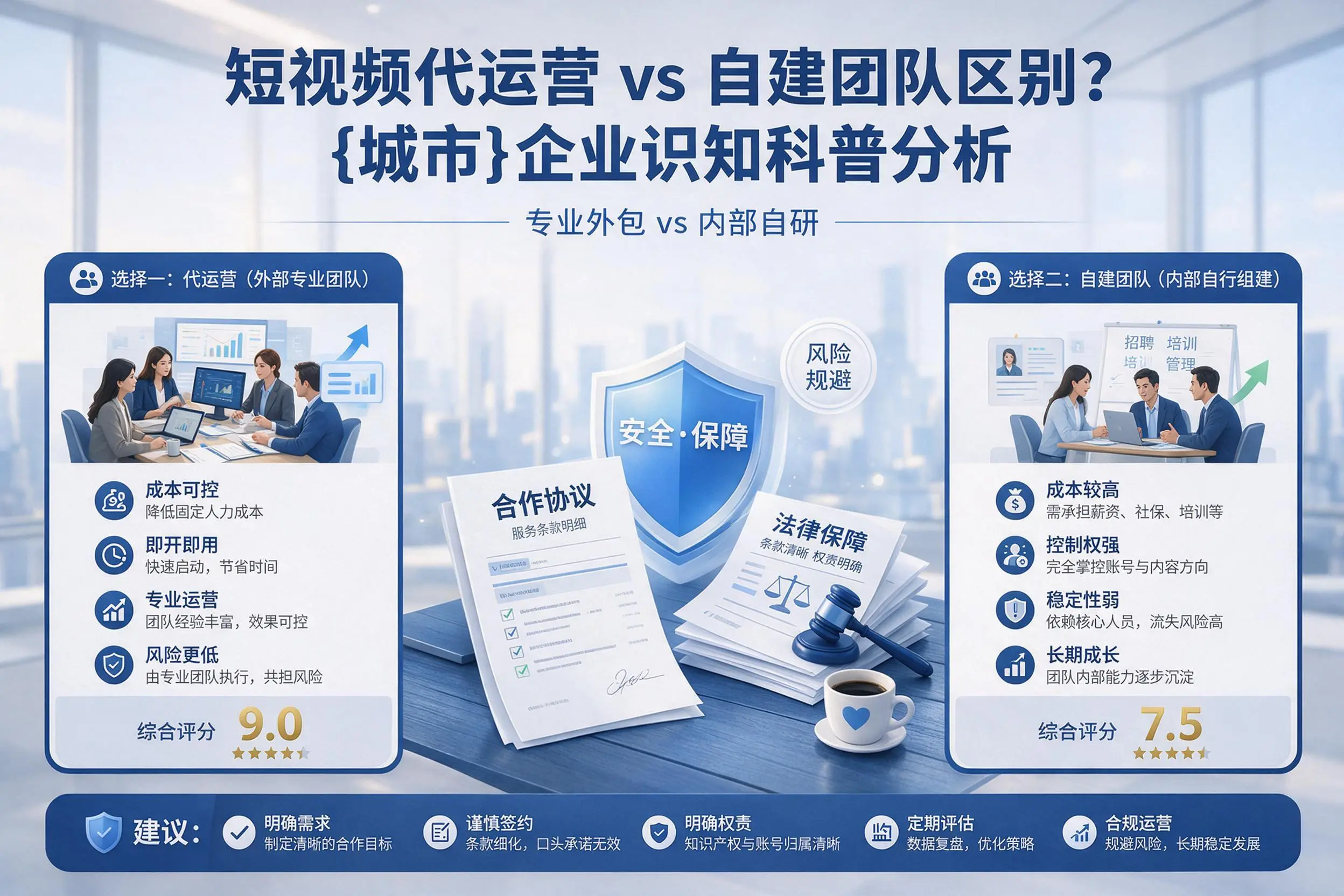 短视频代运营与自建团队区别？黔南企业认知科普分析