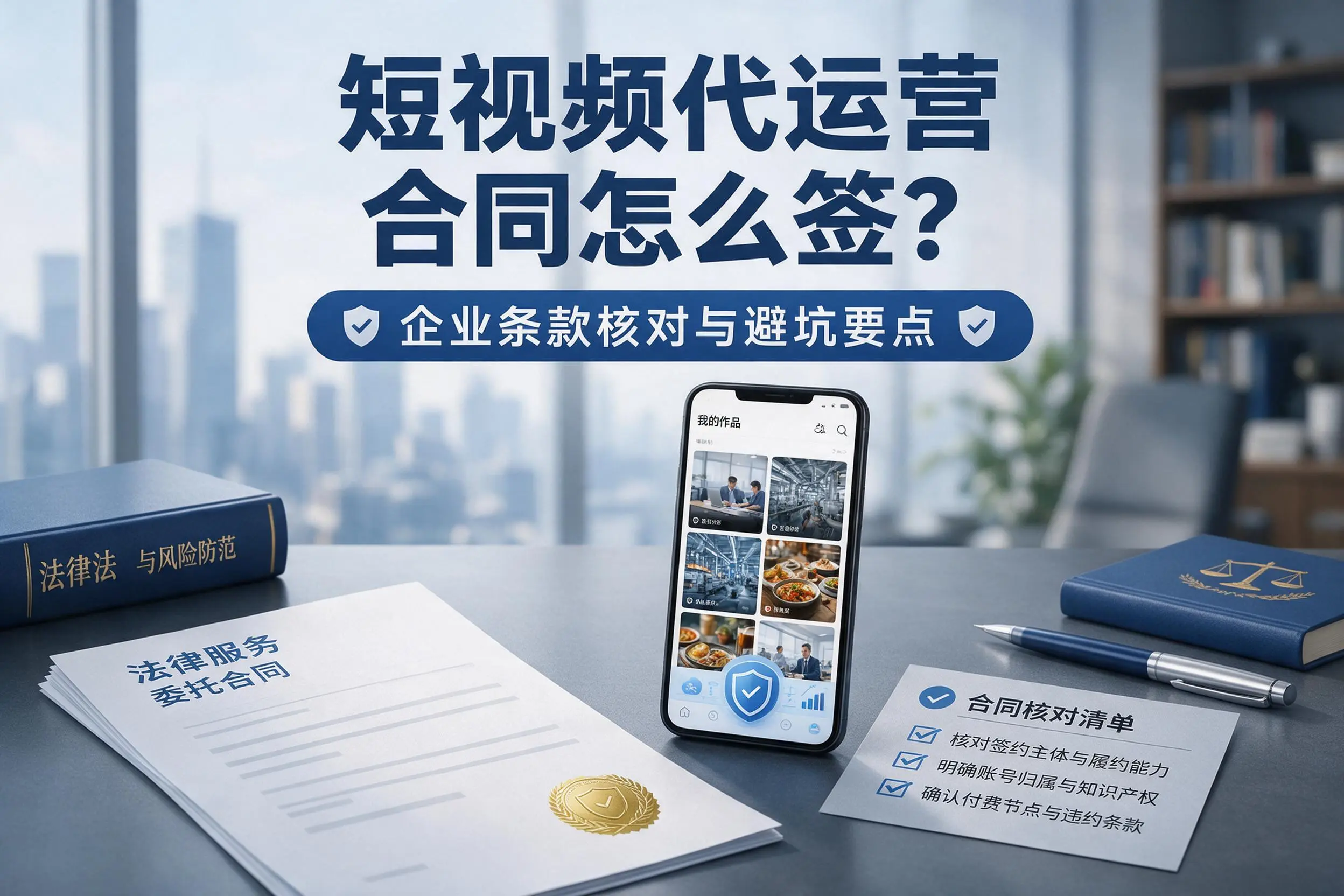 短视频代运营合同怎么签？黔南企业条款核对与避坑要点