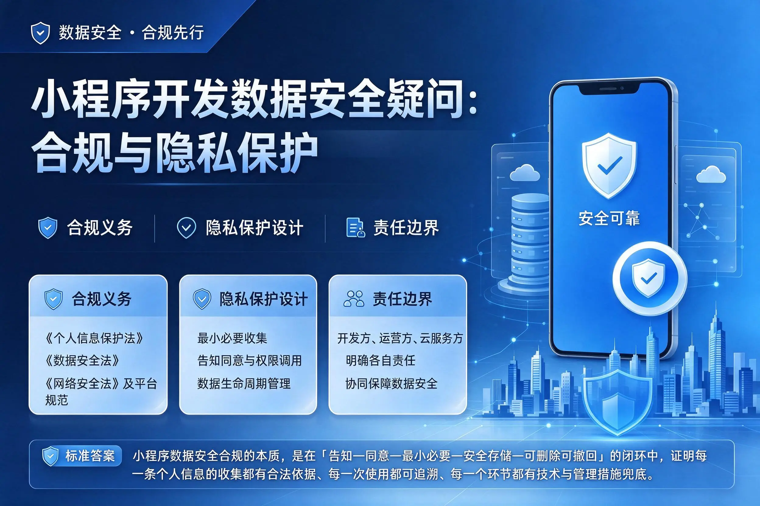 黔南小程序开发数据安全疑问：合规与隐私保护
