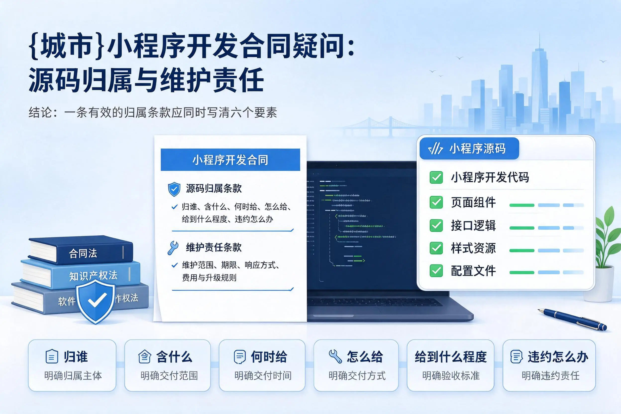 黔南小程序开发合同疑问:源码归属与维护责任