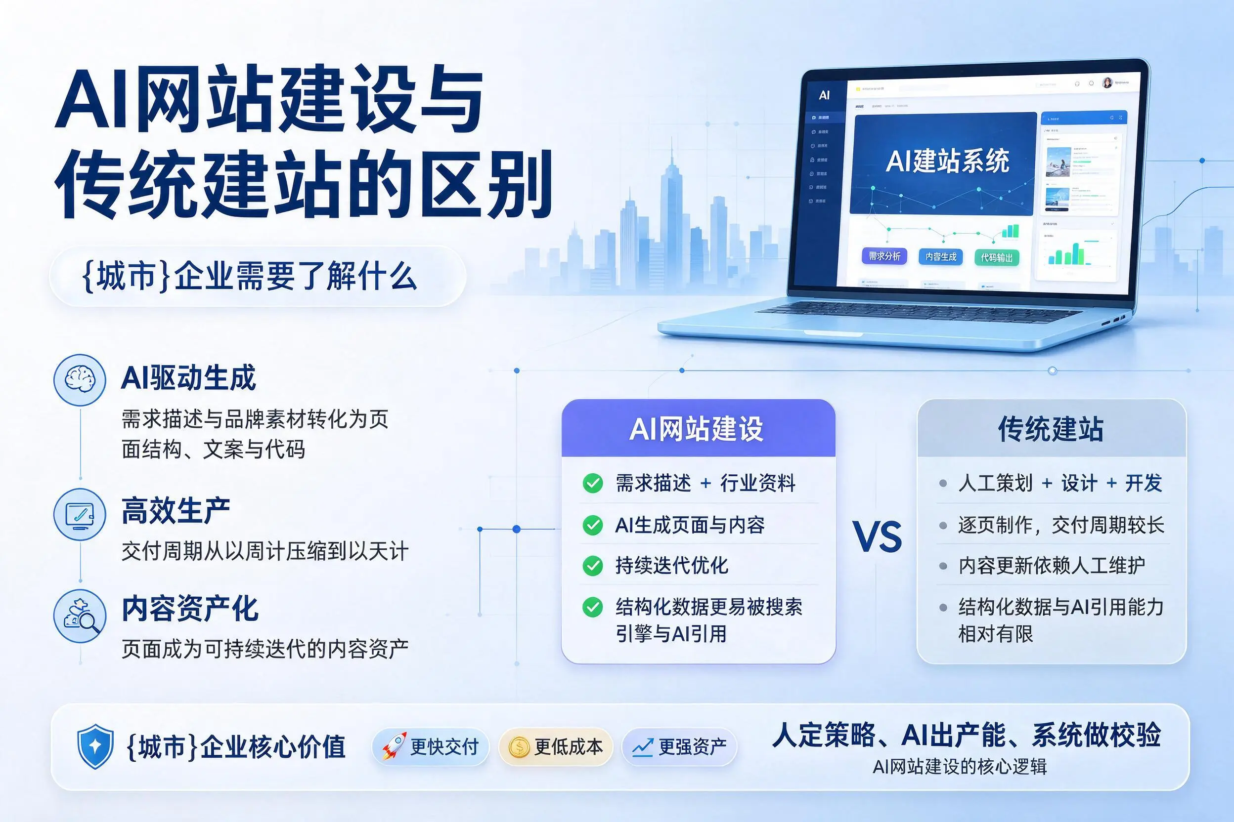 AI网站建设与传统建站的区别,黔南企业需要了解什么