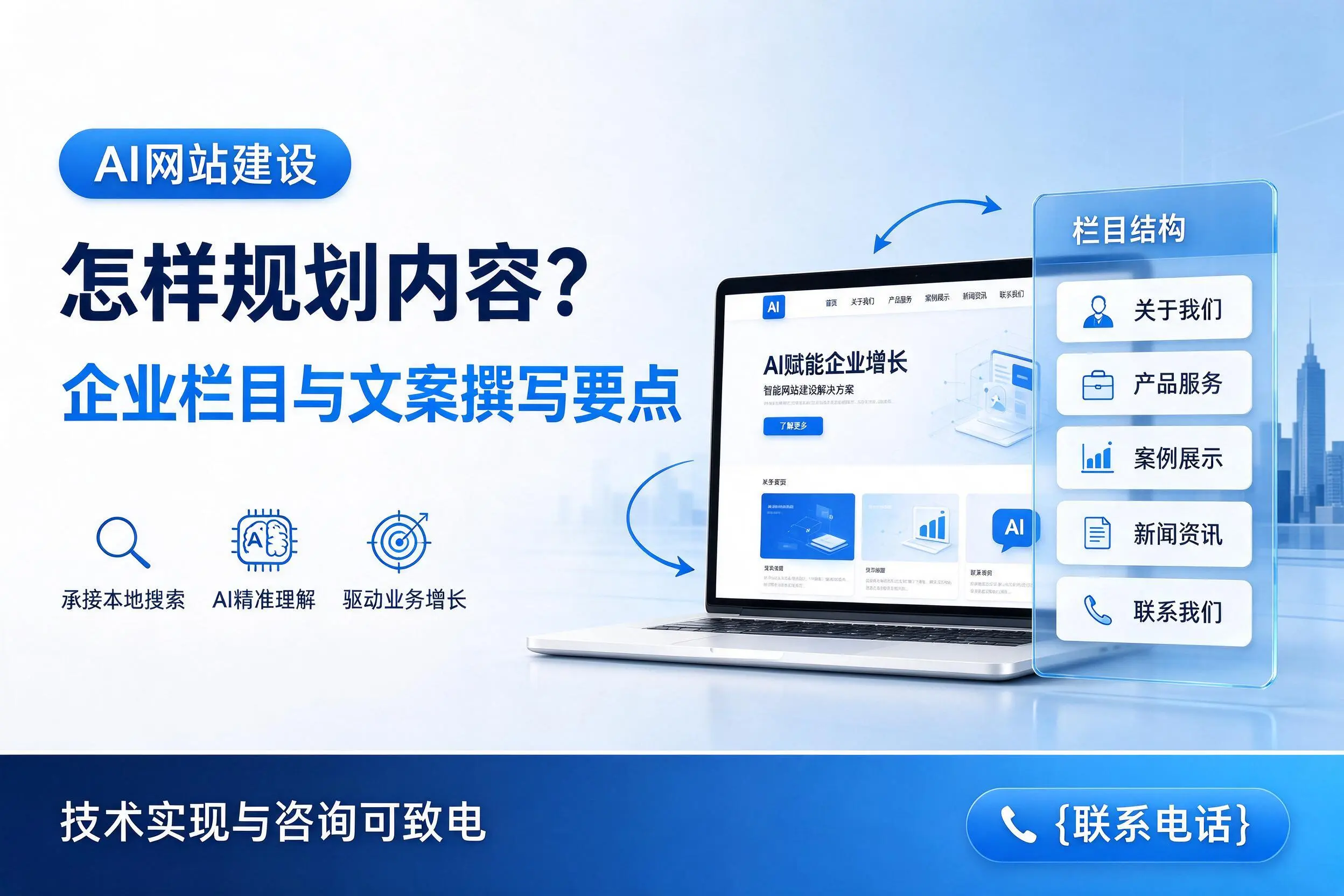 AI网站建设怎样规划内容？黔南企业栏目与文案撰写要点