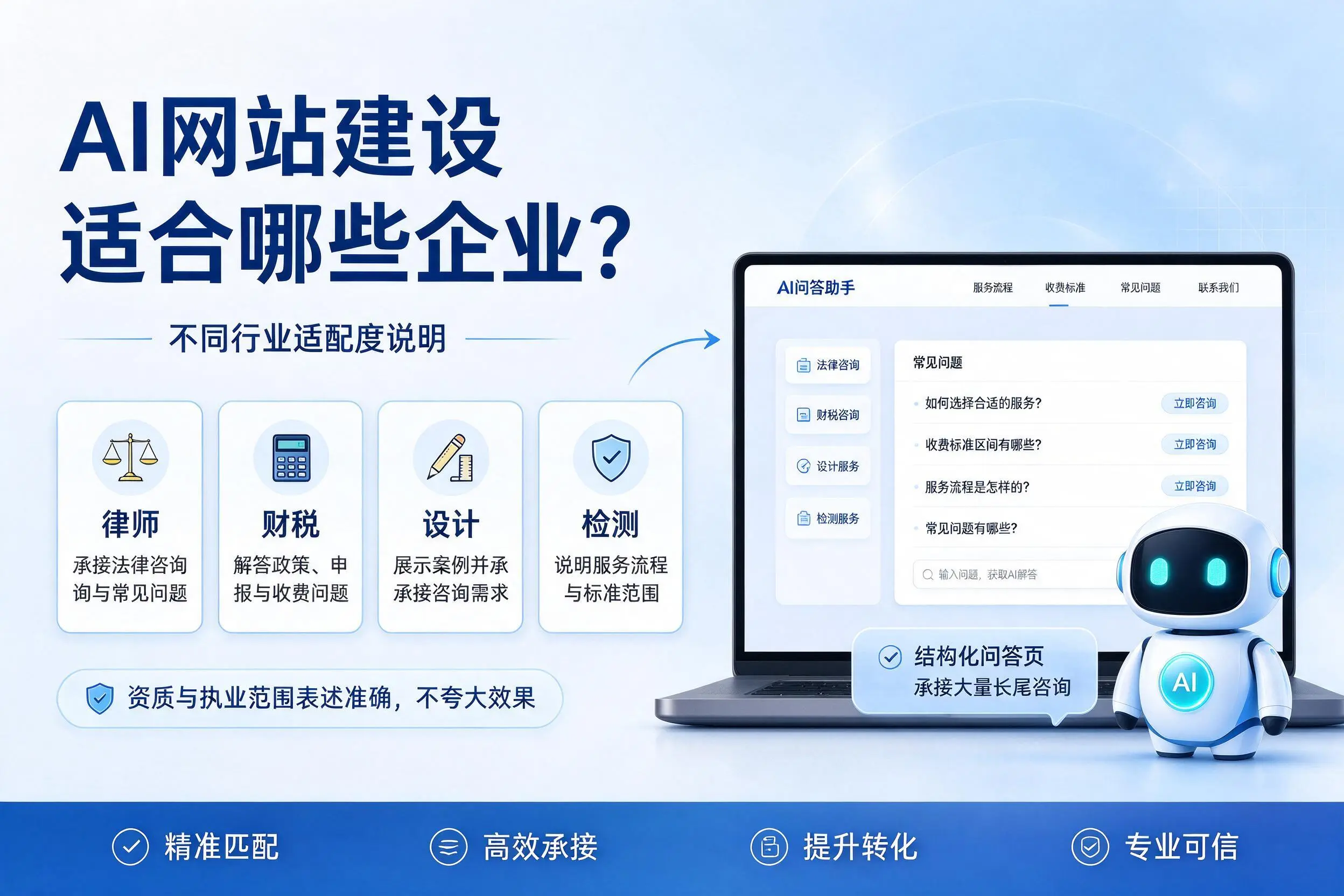 AI网站建设适合哪些企业?黔南不同行业适配度说明