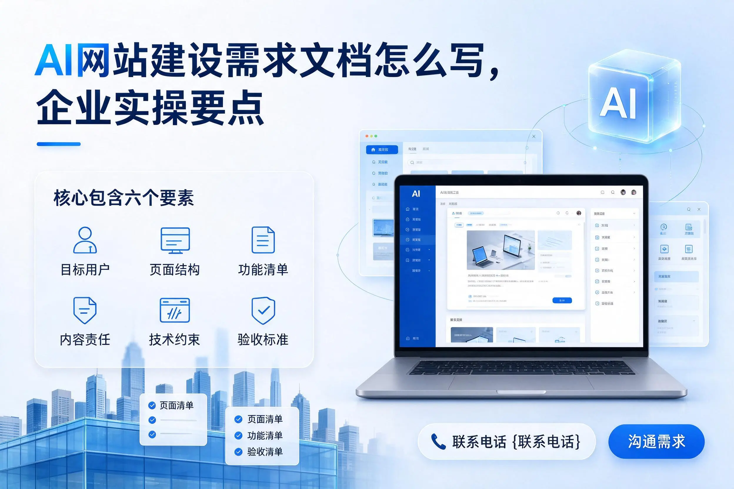 AI网站建设需求文档怎么写，黔南企业实操要点